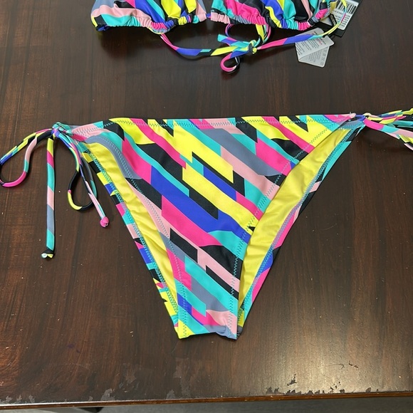 RELLECIGA Women's Cheeky Bikini Bottom Push up Triangle Bikini Swimsuit Neon - Picture 3 of 15